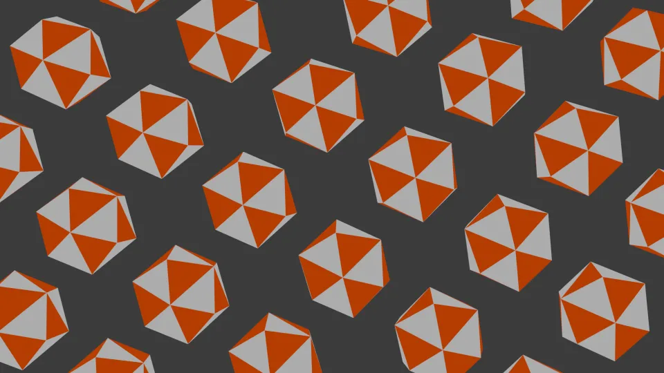 Creating an Array of Objects With Self-Emitting Materials